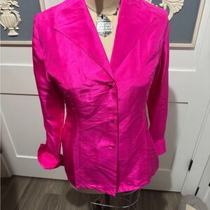 Bloomingdale's Pink Button Down Shirt with Tailored Fit